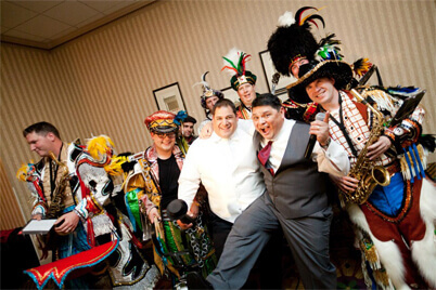 Philadelphia Mummers at a wedding