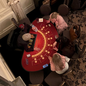 People playing baccarat